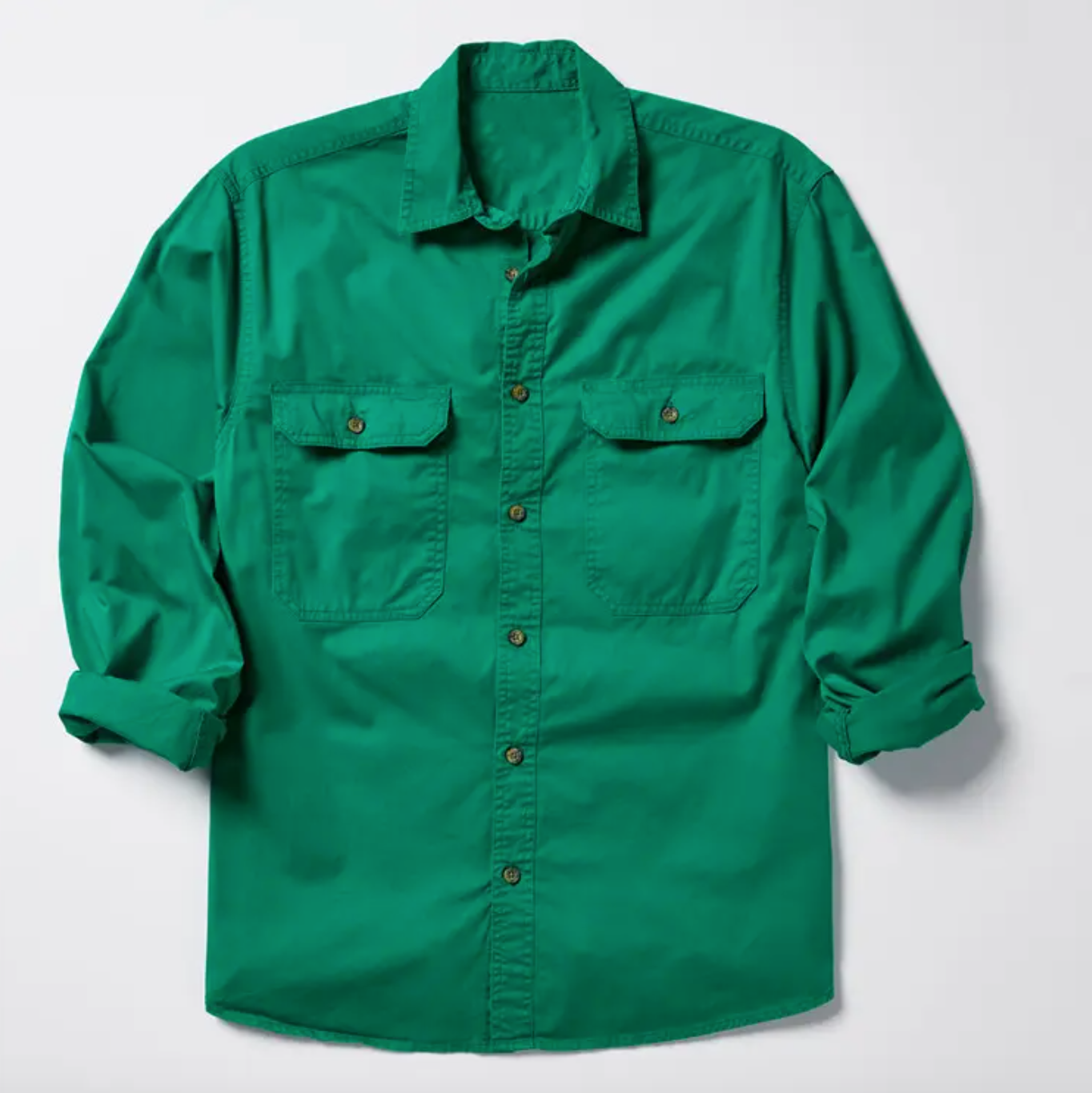 Long Sleeve Full-Button Work Shirt