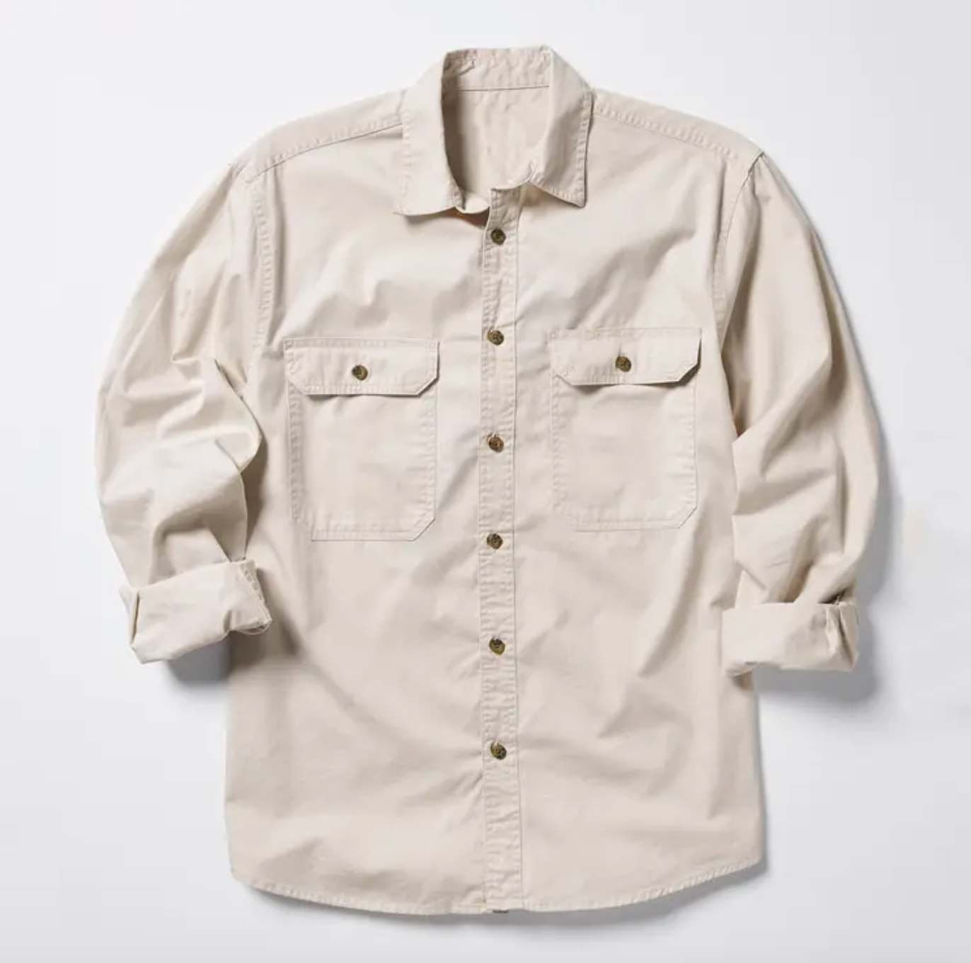 Long Sleeve Full-Button Work Shirt