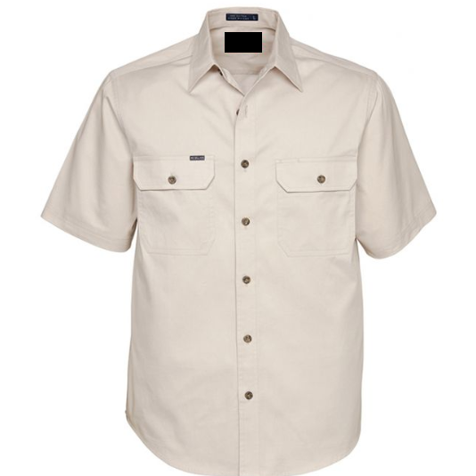 Short Sleeve Full-Button Work Shirt