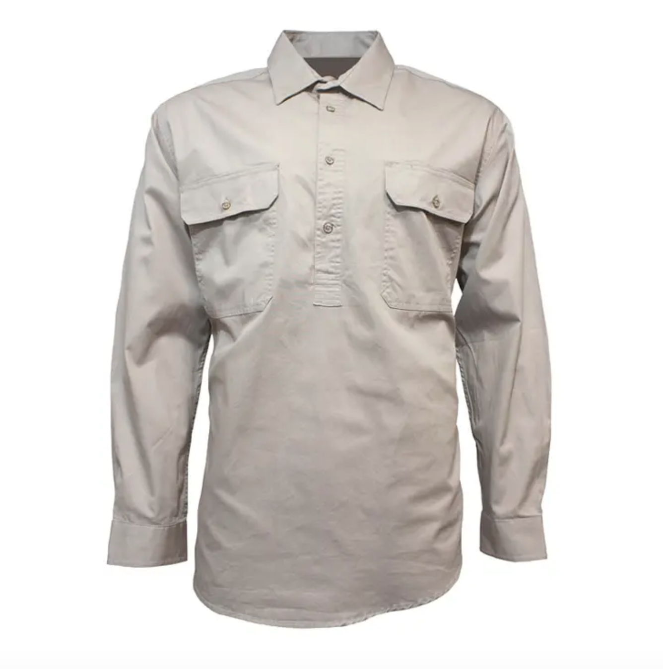 Long Sleeve Full-Button Work Shirt