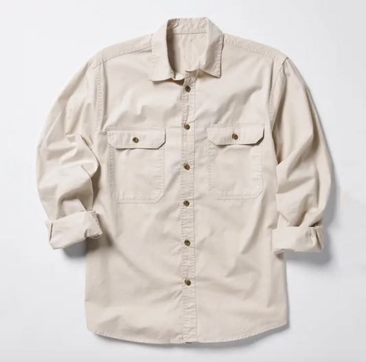 Long Sleeve Full-Button Work Shirt