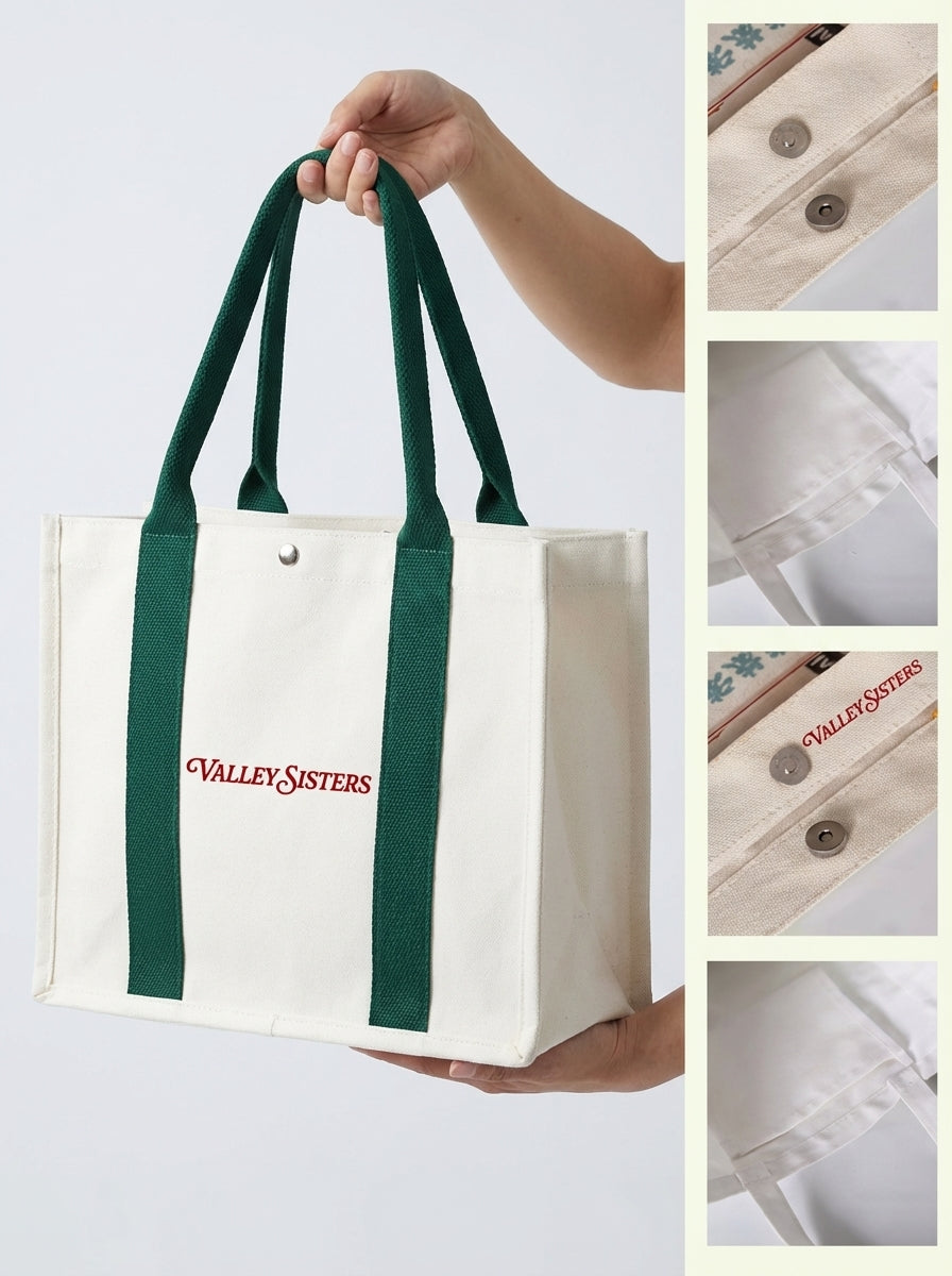 Structured Tote with Button